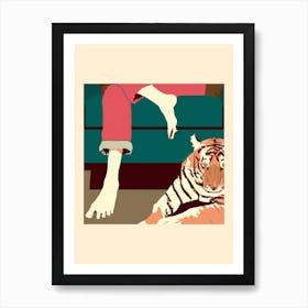 Chilling Tiger Art Print
