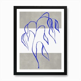 Blue Botanic No 6 Art Print