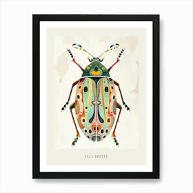 Colourful Insect Illustration Flea Beetle 7 Poster Poster