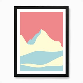 Abstract Mountain Range Art Print