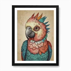 Colorful Parrot 36 Art Print