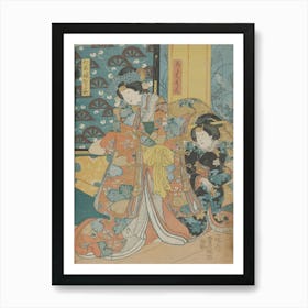 Right Sheet Of A Vertical Ōban Triptych Art Print