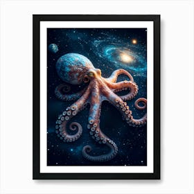 Octopus In Space Póster