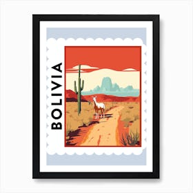Bolivia 2 Travel Stamp Poster Art Print