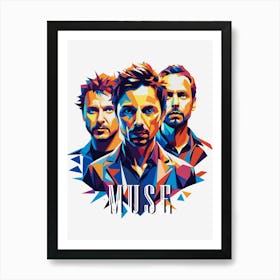 Muse 03 Portrait Music Icon Style WPAP Pop Art Affiche