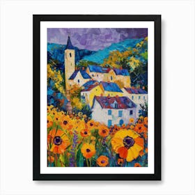 Village Of Flowers Art Print