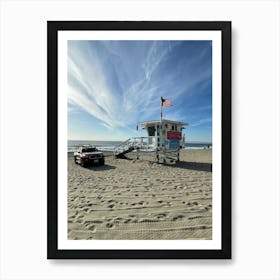 Lifeguard house, LA Art Print