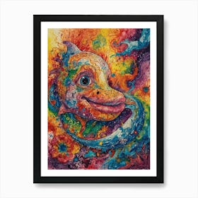 Psychedelic Fish Art Print