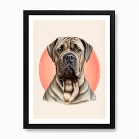 Neapolitan Mastiff Illustration Dog Art Print