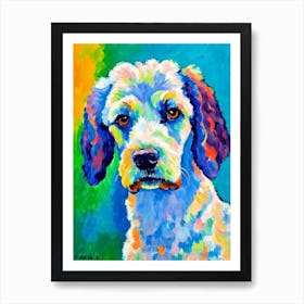 Irish Water Spaniel 2 Fauvist Style Dog Art Print