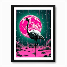 Pink Flamingo Art Print