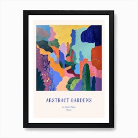 Colourful Gardens Le Jardin Plume France Blue Poster Art Print