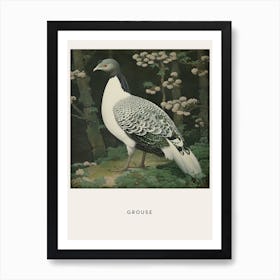 Ohara Koson Inspired Bird Painting Grouse 2 Poster Art Print