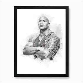 Dwayne Johnson Art Print