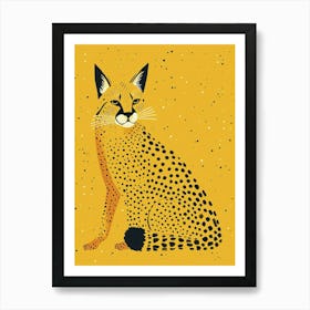 Yellow Bobcat 2 Art Print