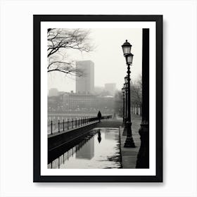 Boston, Black And White Analogue Photograph 2 Art Print