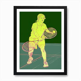 Tennis Pop Art 1 Art Print