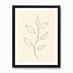 Leaf On A Branch 2 Art Print