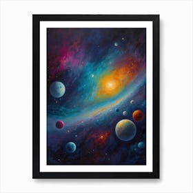 Planets In Space 5 Art Print