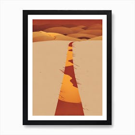 'THE PATH' boho art, path Art Print