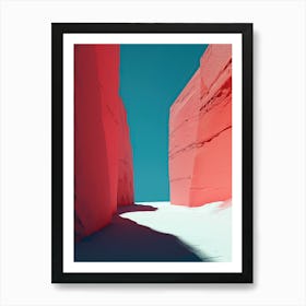 Red Cliffs, Minimalism Art Print