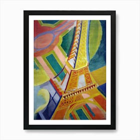 Robert Delaunay - Tour Eiffel, Eiffel Tower 1926. French Author, Famous Painter, Famous Artist, Famous Painting, Orphism Art Movement, Strong Color, Geometric Shapes, Abstract Art, Abstract Painting, Abstraction Art Print
