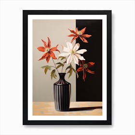 Bouquet Of Sweet Autumn Clematis Flowers, Autumn Fall Florals Painting 3 Art Print