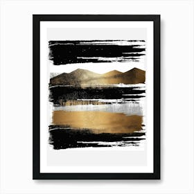 Gold And Black Canvas Print 41 Art Print