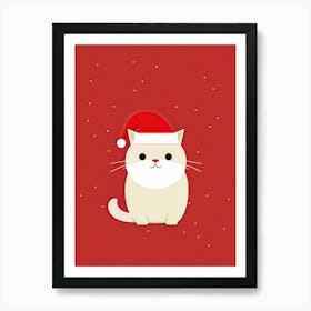 Santa Cat 10 Art Print