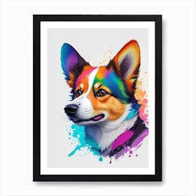Dreamshaper V6 Olpntng Style Colorful Rainbow Realistic Corgi 0 (1) Art Print