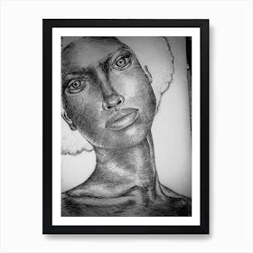 Portrait Of A Black Woman APT37 Art Print