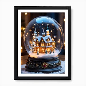 Magnificent Christmas snow globe Art Print