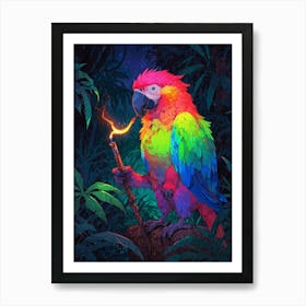 Rainbow Parrot 1 Art Print