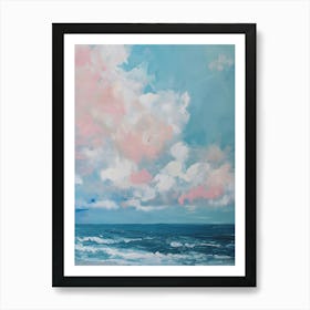 Pink Clouds Over The Ocean Art Print