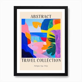 Abstract Travel Collection Poster Ambergris Caye Belize 1 Art Print