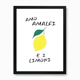Amalfi and lemons Art Print