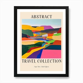 Abstract Travel Collection Poster Cape Town South Africa 3 Art Print