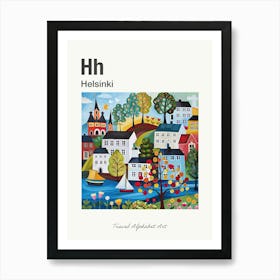 Kids Travel Alphabet  Helsinki 1 Art Print