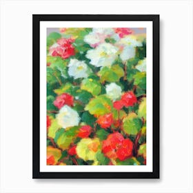 Begonia Impressionist Painting Art Print