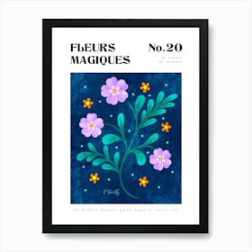 Purple Wildflowers Botanical Print Art Print