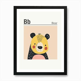 Animals Alphabet Bear 2 Art Print