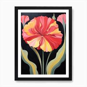 Carnation 4 Hilma Af Klint Inspired Flower Illustration Art Print