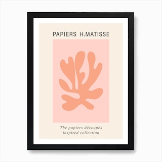 Matisse Cutout Pink Orange Poster Wall Art Art Print