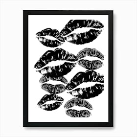 Black And White Kisses Poster