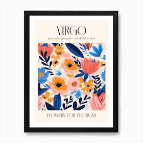 Flowers For The Signs Virgo 2 Zodiac Sign Art Print