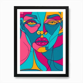 Abstract Portrait Of A Woman 87 Art Print