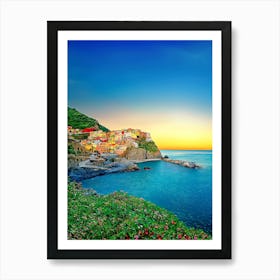 A View Of Manarola, Cinque Terre, Italy Art Print