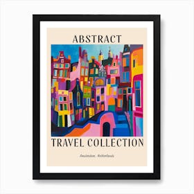 Abstract Travel Collection Poster Amsterdam Netherlands 5 Art Print