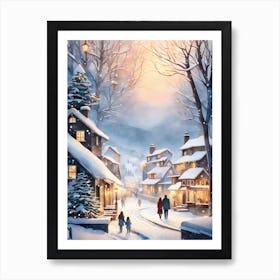 Christmas Village Art Print