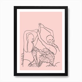 The Dancers Rose Art Print